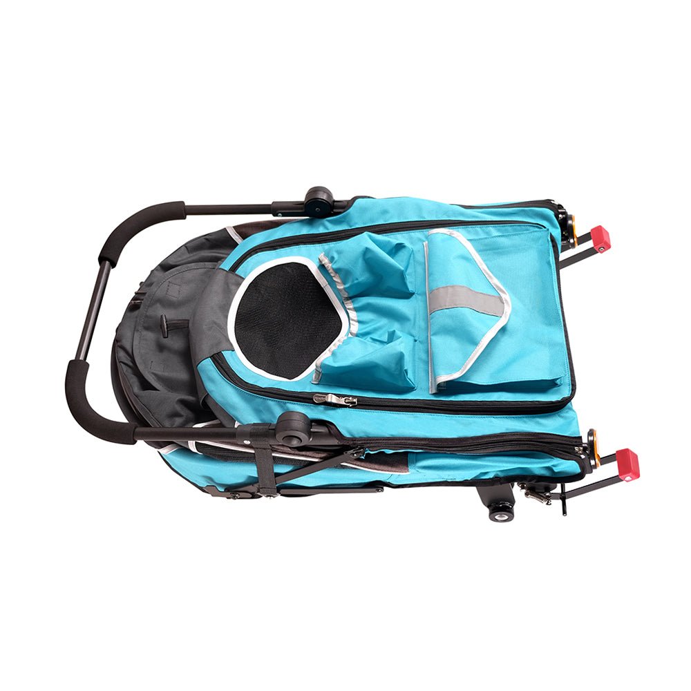 Ibiyaya Happy Pet Trailer / Jogger with Bicycle Attachment 2.0 - Blue Stroller Ibiyaya