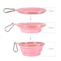 Ibiyaya Quick Bite Collapsible Travel Pet Bowl €- Pink travel water bowl Ibiyaya