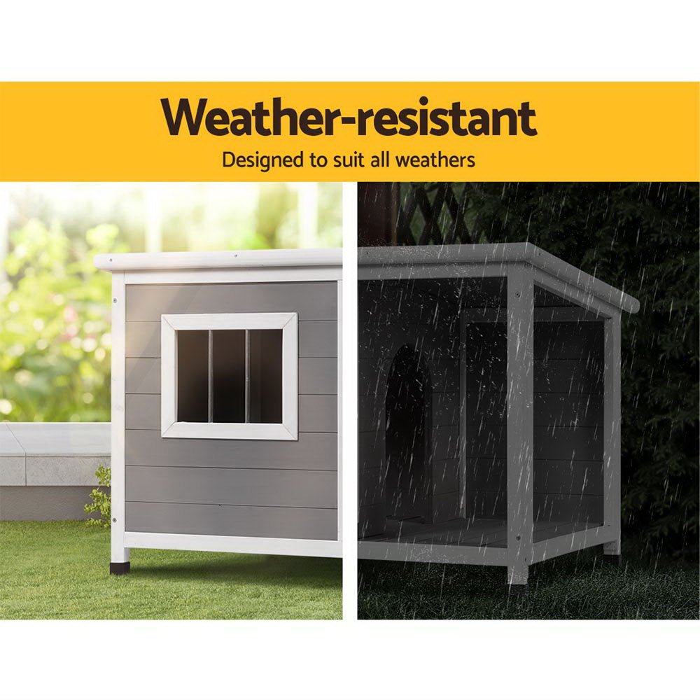 i.Pet Dog Kennel House Large Wooden Outdoor Pet Kennels Indoor Puppy Cabin Log Pet Care > Dog Supplies > Dog Kennels ipet