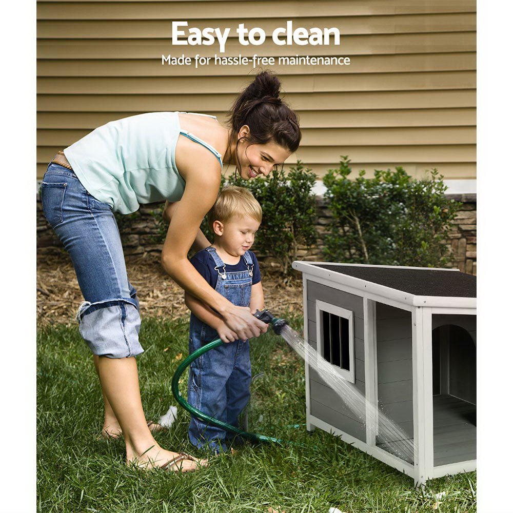 i.Pet Dog Kennel House Large Wooden Outdoor Pet Kennels Indoor Puppy Cabin Log Pet Care > Dog Supplies > Dog Kennels ipet