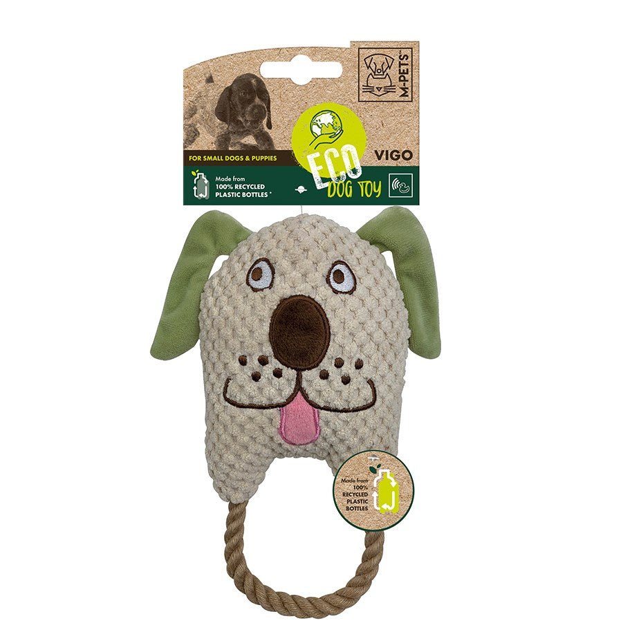 M-PETS ECO dog toys Corduroy Dog with jute rope ring Dog toys M-Pets