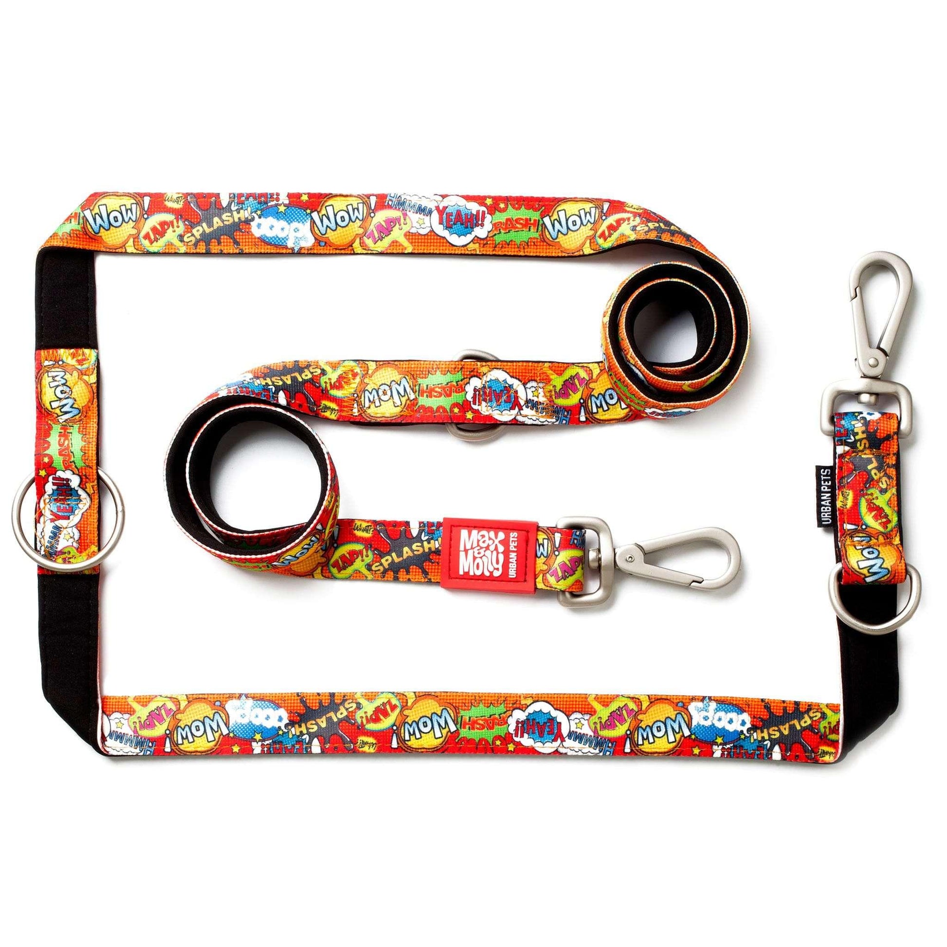 Max and Molly Dog Lead - Large Size - Various Designs - Woofy and Whiskers-Polyester-Quick drying neoprene- Heavy Duty Lobster claw metal clip- Pet Care > Dog Supplies Max & Molly Urban Pets
