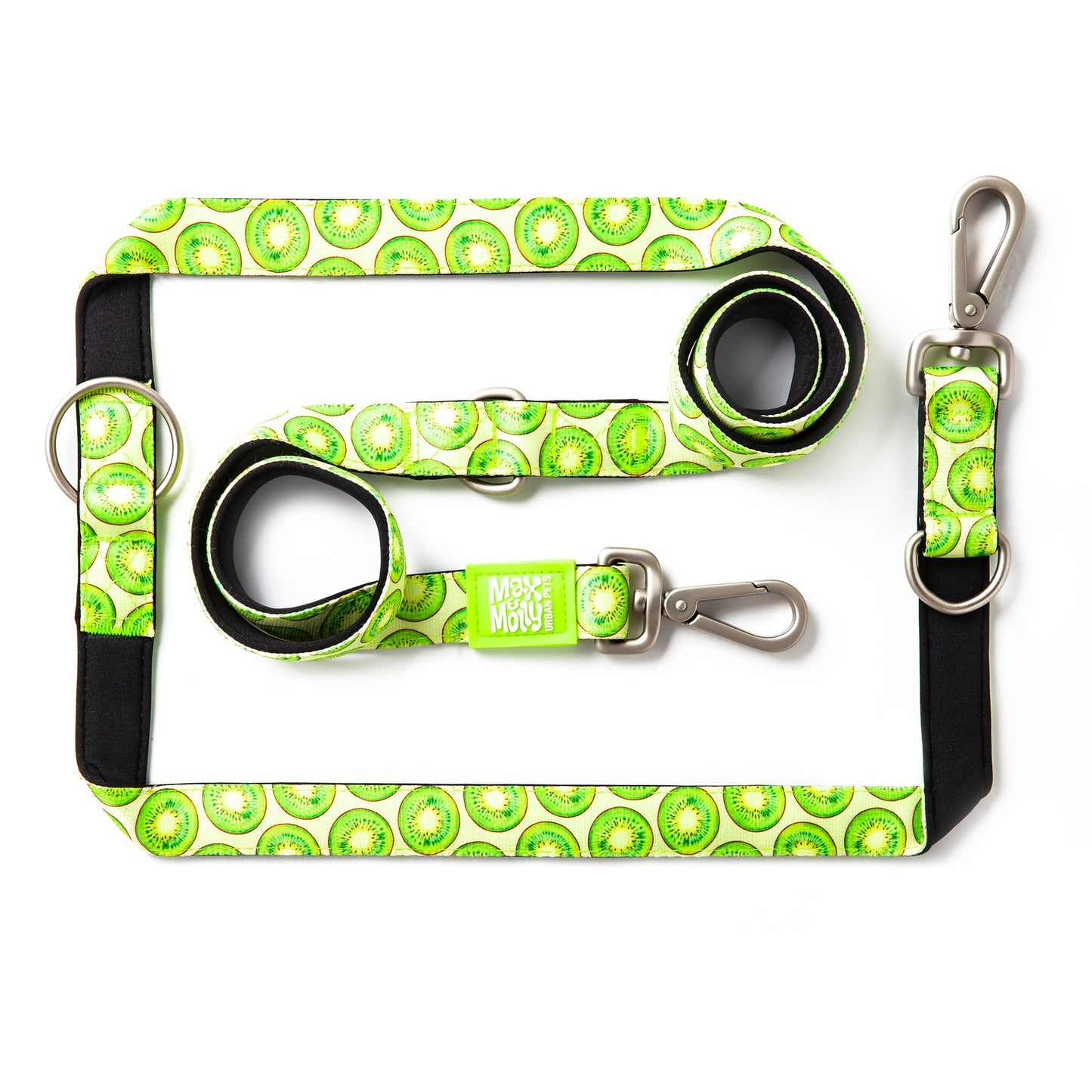Max and Molly Dog Lead - Large Size - Various Designs - Woofy and Whiskers-Polyester-Quick drying neoprene- Heavy Duty Lobster claw metal clip- Pet Care > Dog Supplies Max & Molly Urban Pets Kiwi Large