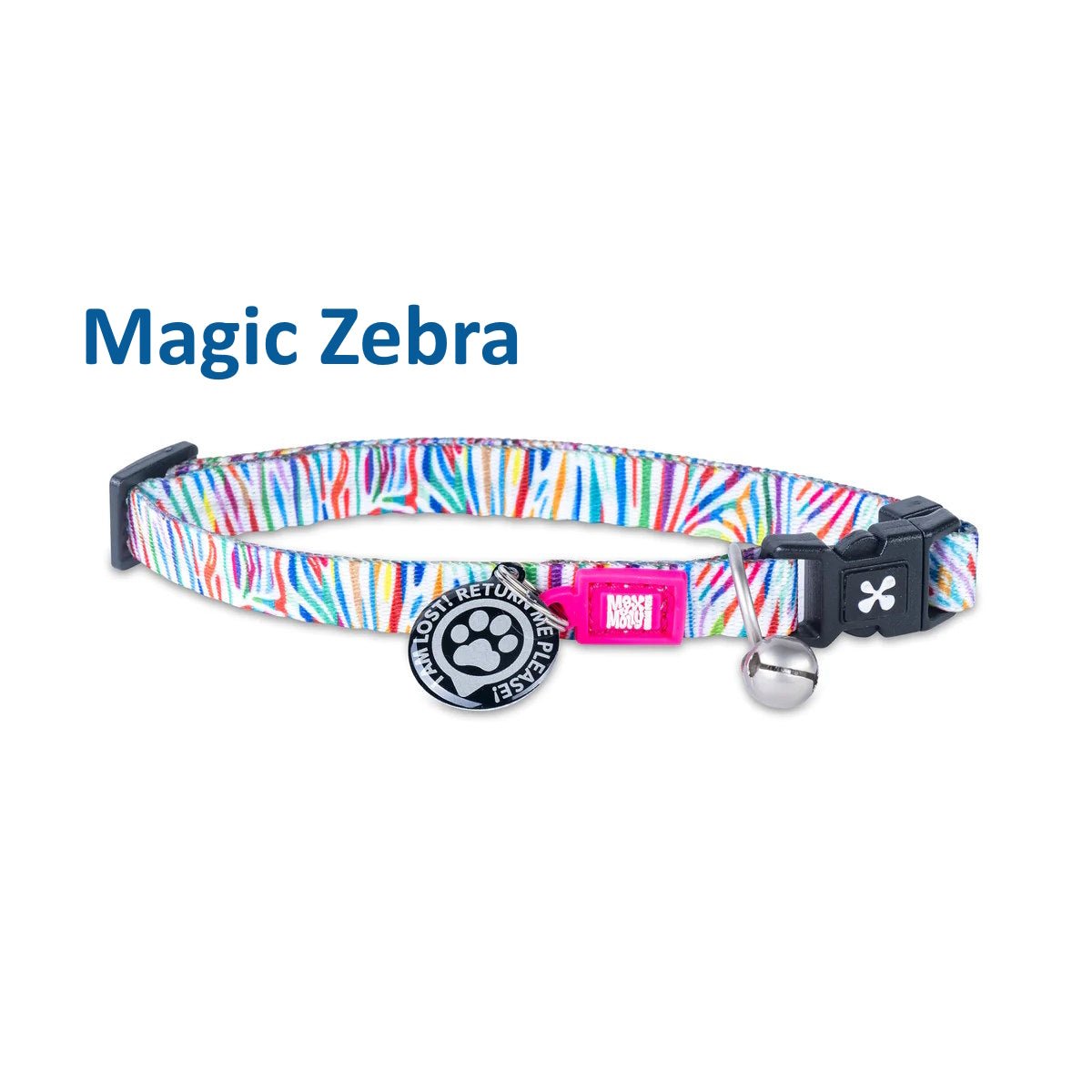 Max and Molly Smart ID Cat Collar Cat Collar Max and Molly Magic Zebra