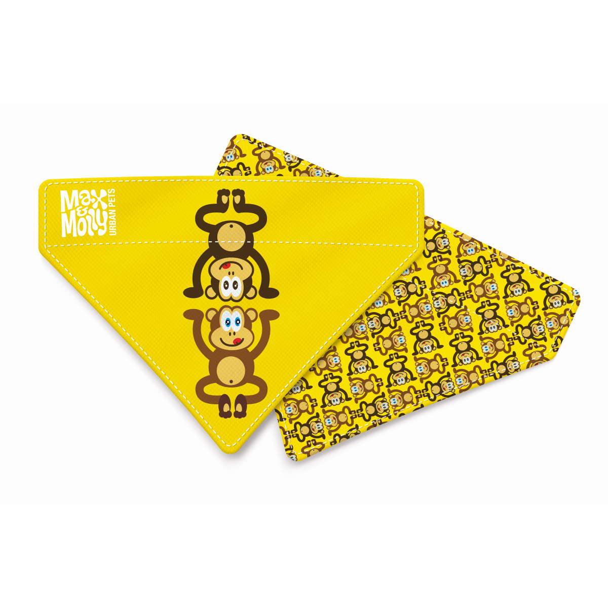 Max & Molly Bandanas for Cats & Dogs - Small Max & Molly Urban Pets Monkey Maniac