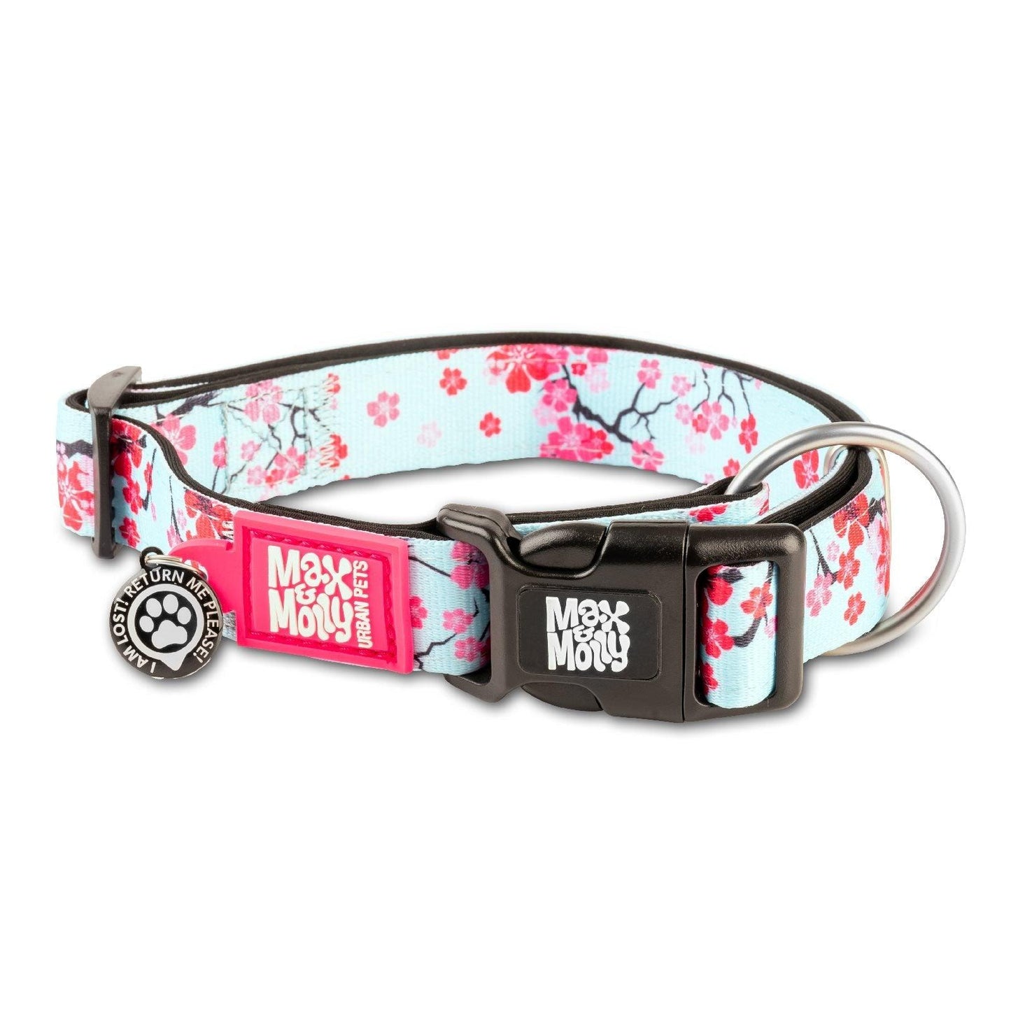 Max & Molly Smart ID Dog Collar - Various Designs Dog Collar Max & Molly Urban Pets X Small cherry bloom