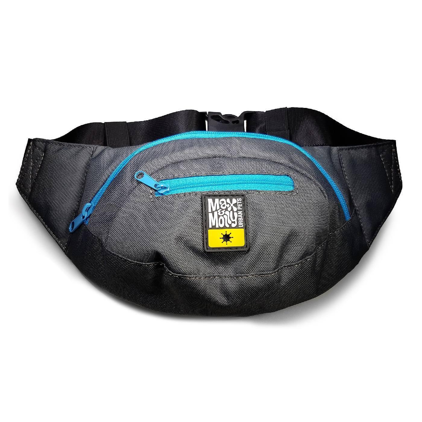 Max & Molly Waist Walking Belt Bum Bag - Silver Pet Care > Dog Supplies Max & Molly Urban Pets Blue