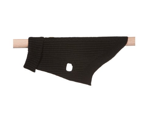 Mongolian 100% Woolen dog Jumper Elegance: Hand-Loomed -Roll Neck Dog Apparel Hamish McBeth 30cm Black
