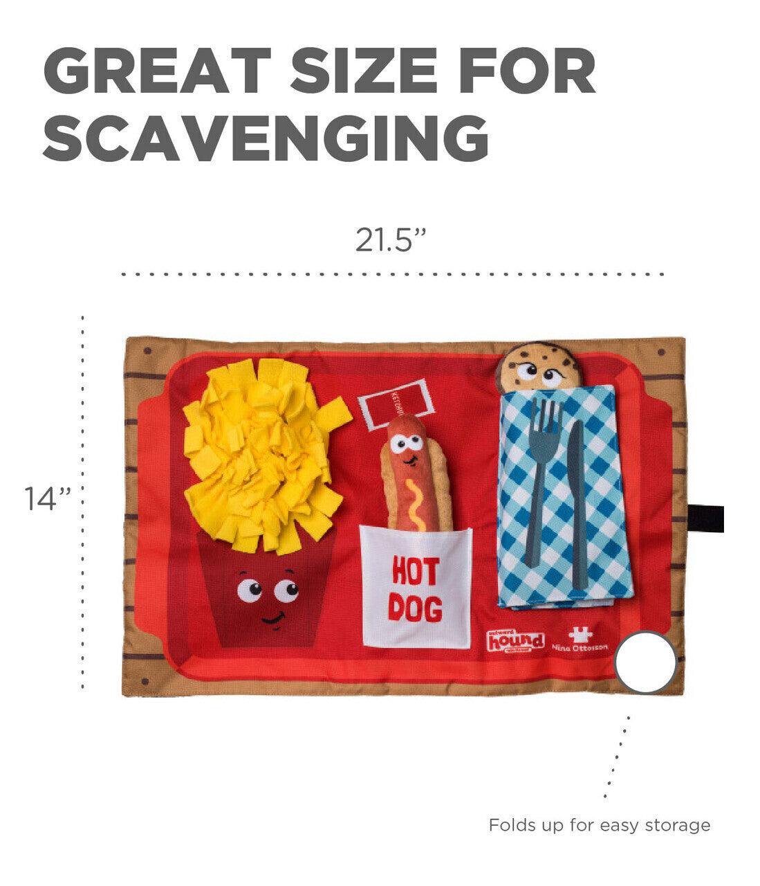 Nina Ottosson Interactive Snuffle Activity Puzzle Mat for Dogs - Fast Food Nina Ottoson