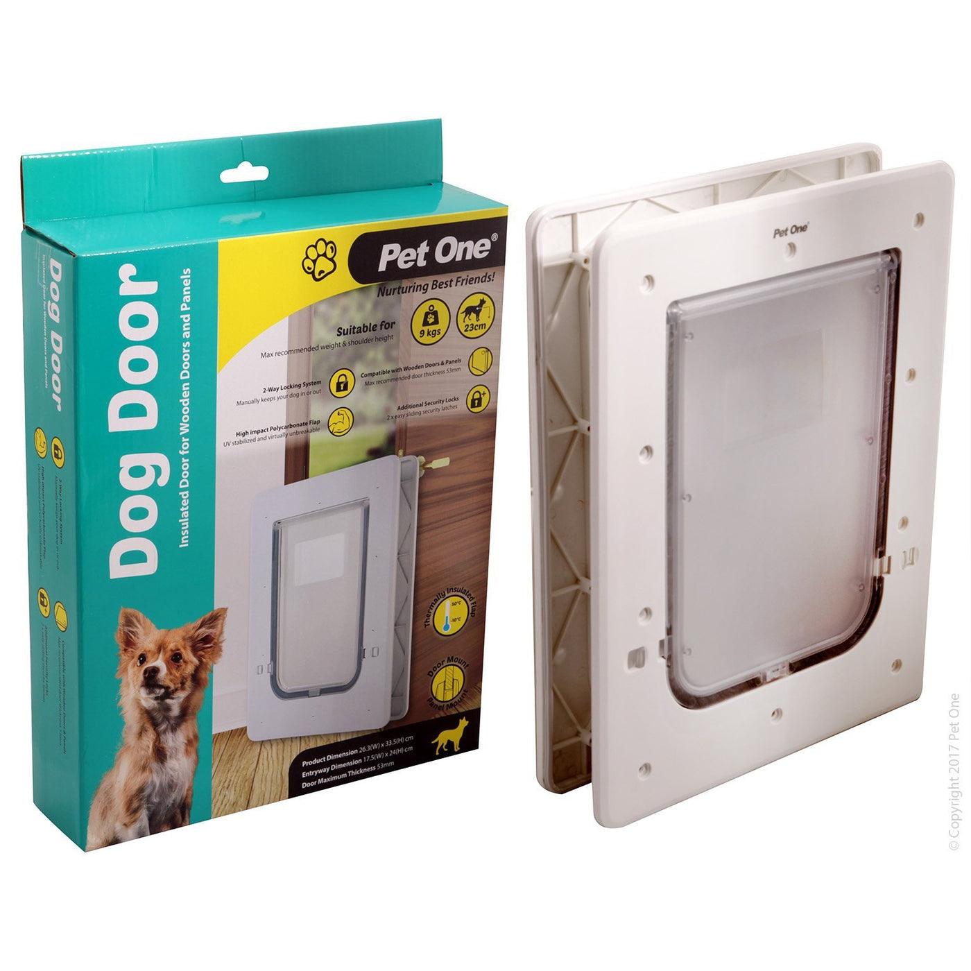 Pet One Insulated Poly Dog Door For Wooden Doors And Panels Small Pet Door Pet One Small
