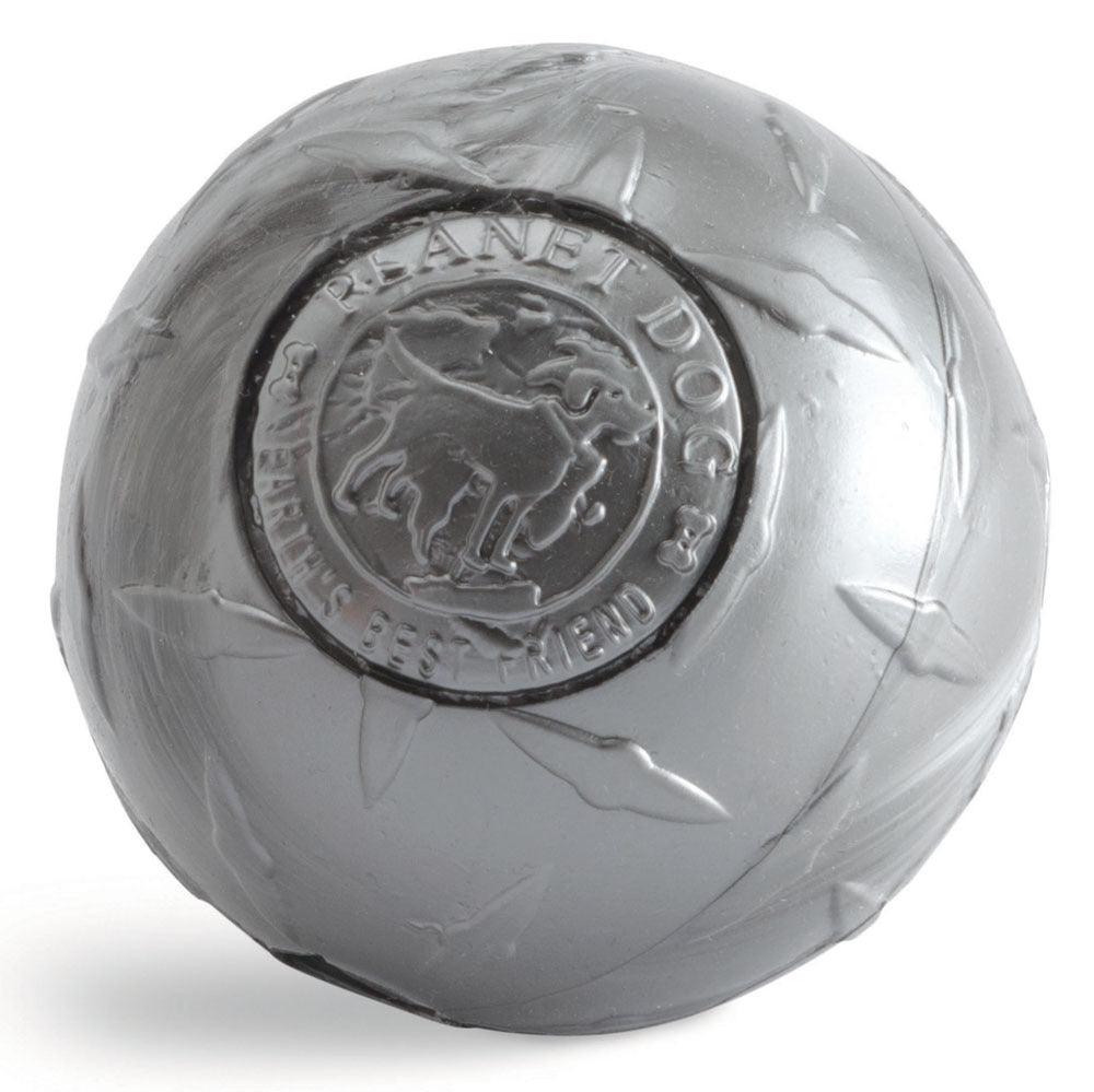 Planet Dog Orbee Tuff Diamond Plate Tough Ball Dog Toy Dog toys Planet Dog Silver
