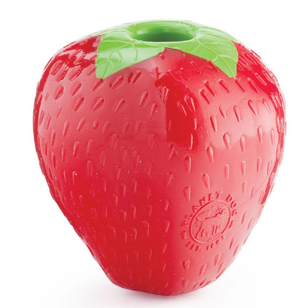 Planet Dog Orbee Tuff Foodies Tough Dog Toy - Artichoke Planet Dog Strawberry-Small to Medium Dogs
