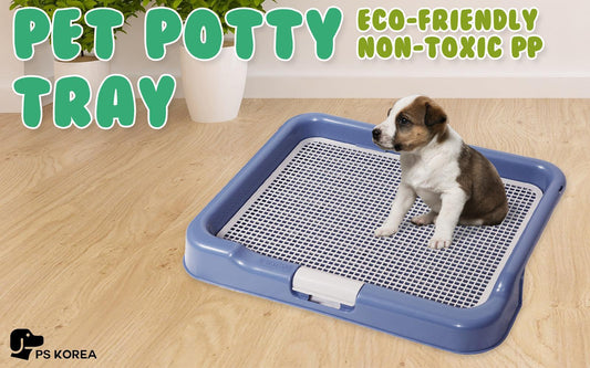PS KOREA Blue Dog Pet Potty Tray Training Toilet Portable T3 Pet Supplies PS KOREA