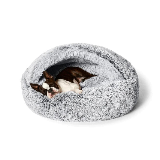 Snooza – Calming Hoodie Cuddler – Silver Fox pet bed Snooza Medium Silver Fox