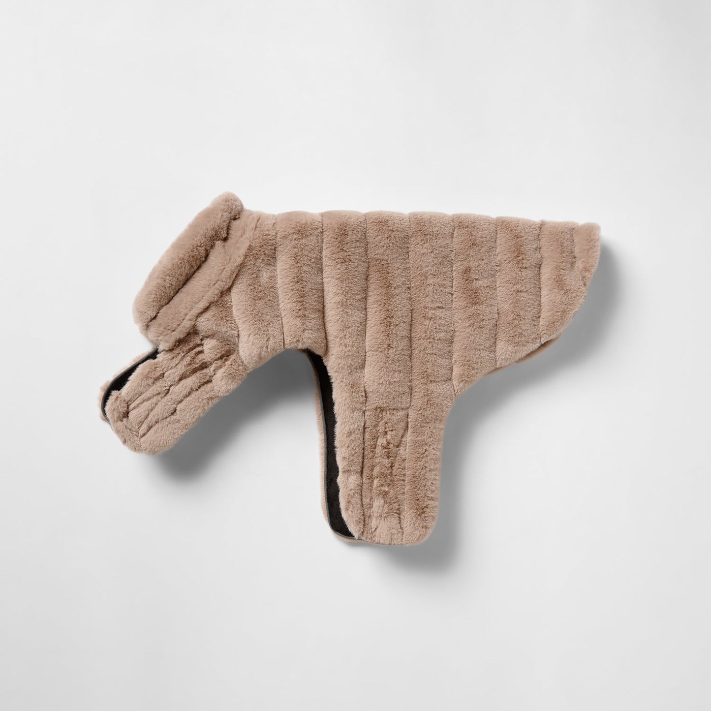 Snooza Wear – Cut Fur Fabric Coat – Taupe Dog Apparel Snooza