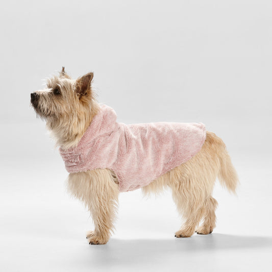 Snooza Wear – Faux Fur Hooded Coat – Pink Dog Apparel Snooza