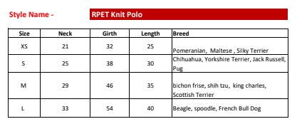 Snooza Wear – RPET Knit Polo – Red-Large-Warm-Eco Friendly Dog Apparel Snooza