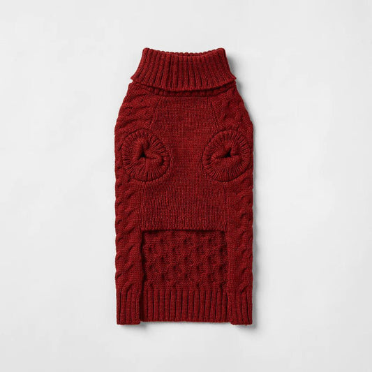 Snooza Wear – RPET Knit Polo – Red-Large-Warm-Eco Friendly Dog Apparel Snooza