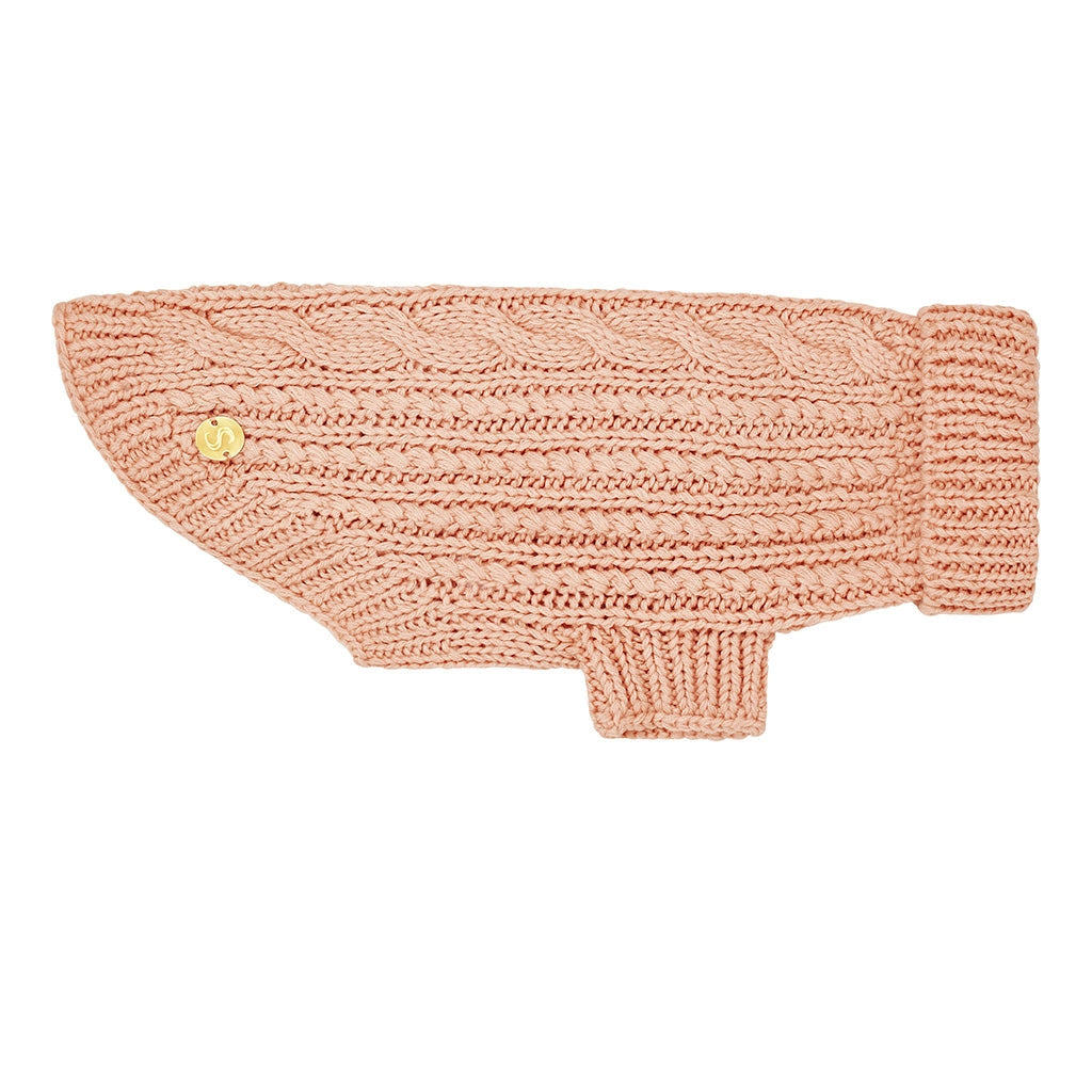 Merino 100% Woolen Dog Jumper Bobble Knit Dog Sweater - Caramel Merino Blend 100% woolen dog Jumper Sebastian Says