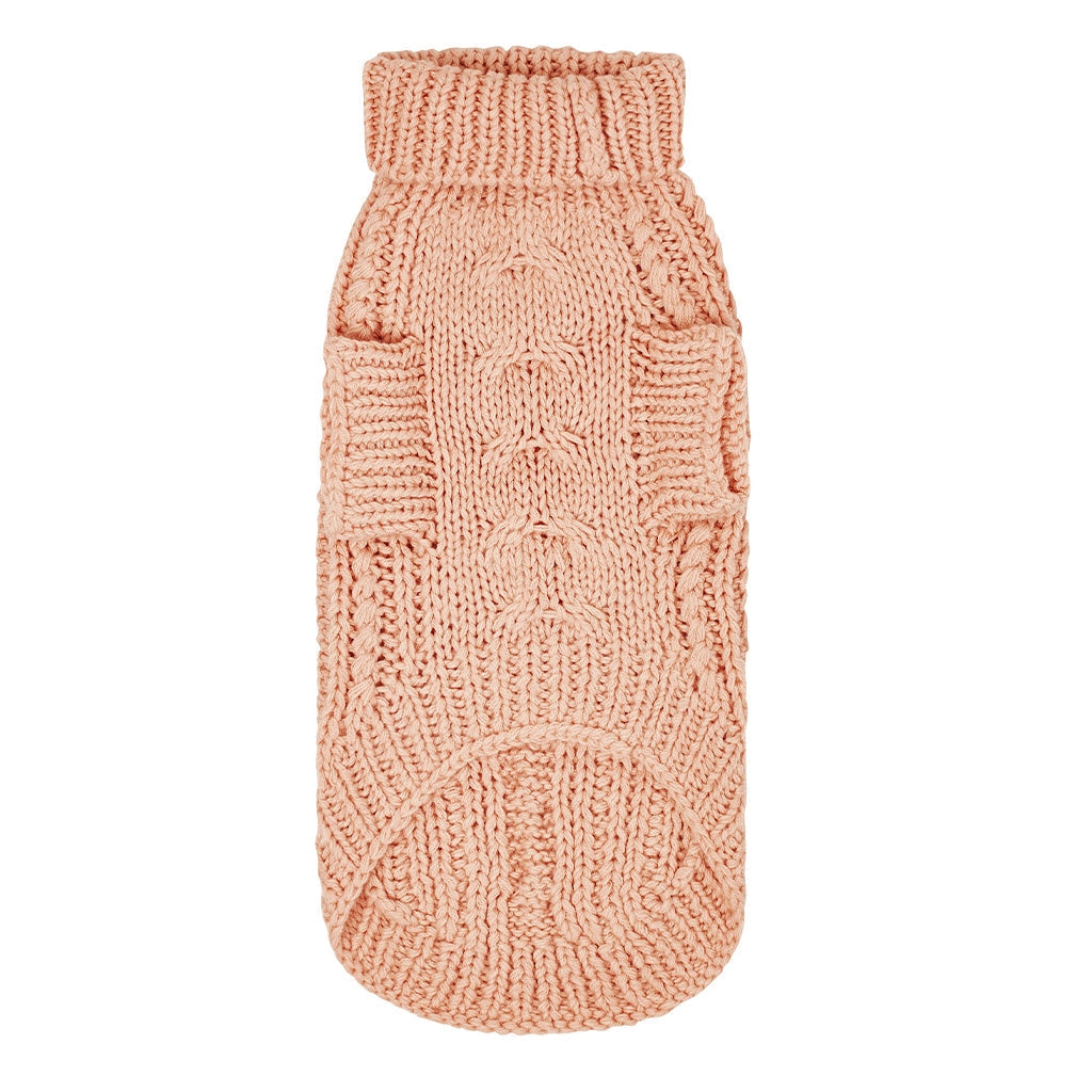Merino 100% Woolen Dog Jumper Bobble Knit Dog Sweater - Caramel Merino Blend 100% woolen dog Jumper Sebastian Says