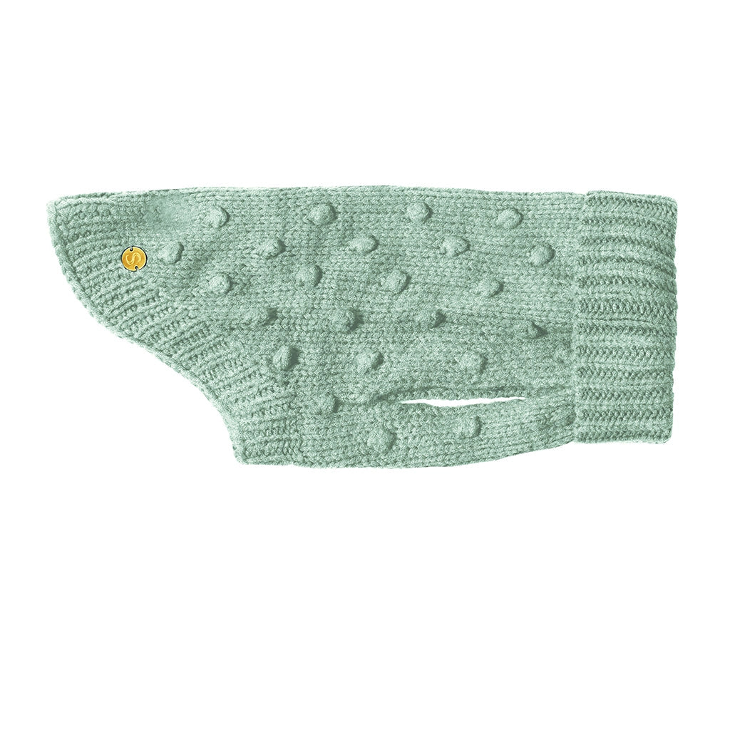 Merino 100% Woolen Dog Jumper Bobble Knit Dog Sweater - Caramel Merino Blend 100% woolen dog Jumper Sebastian Says XS Mint