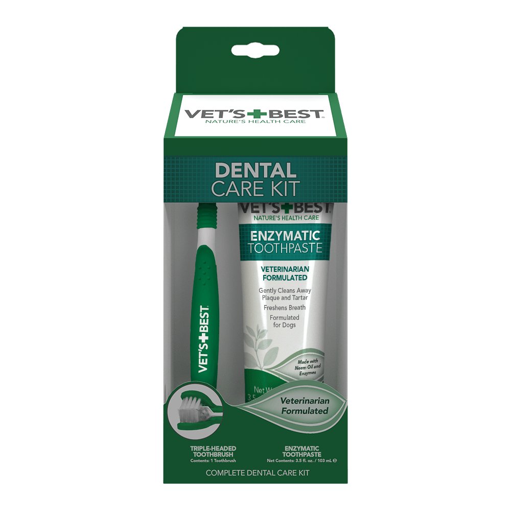 Vet’s Best – Advanced 3-Head Toothbrush Pet Care > Cleaning & Maintenance Vet's Best Vet’s Best – Dental Care Kit - Dog Toothbrush & Enzymatic Toothpaste Set