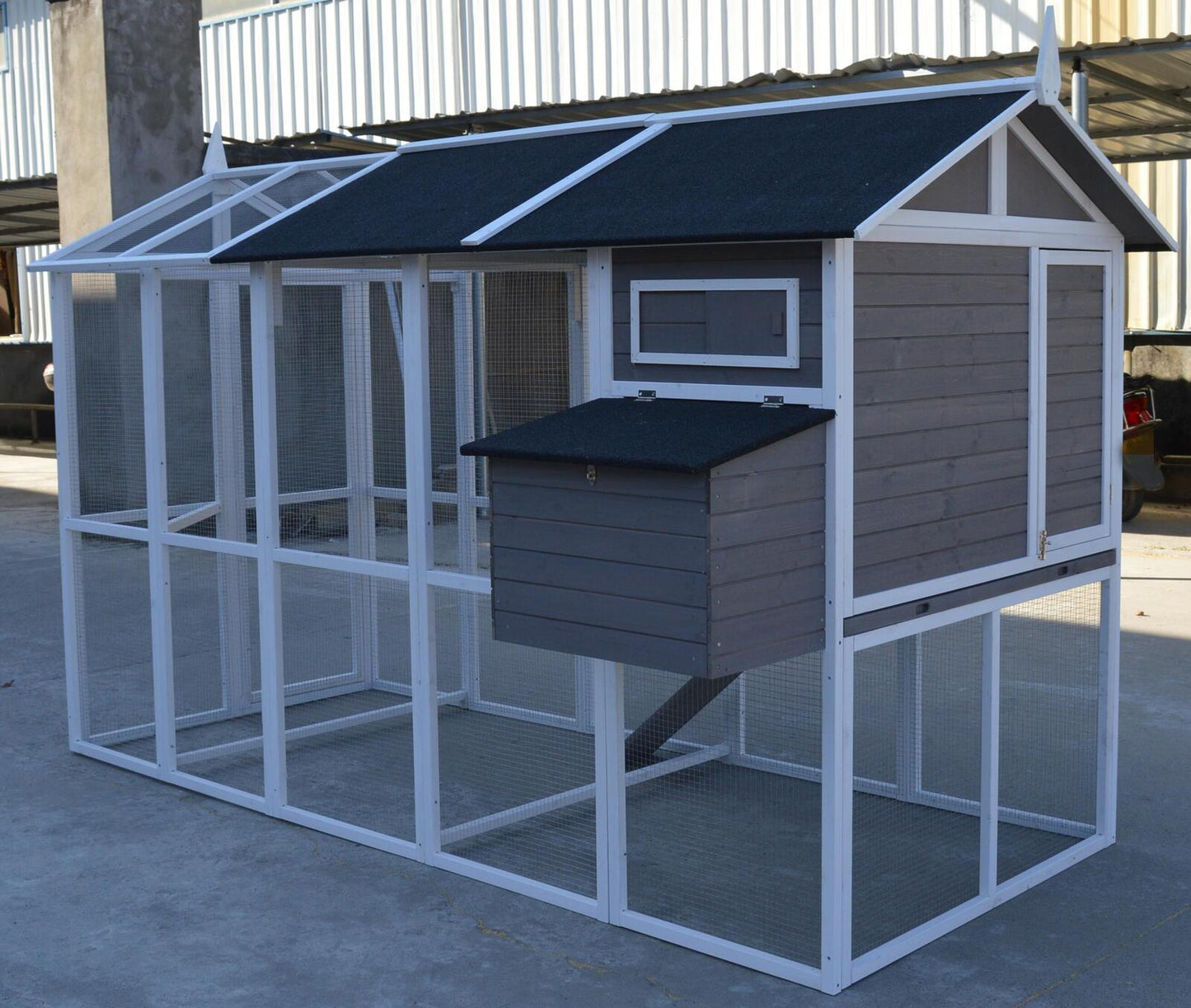 YES4PETS Grey XXL Chicken Coop Rabbit Guinea Pig Hutch Ferret Hen Cat House Pet Care > Coops & Hutches YES4PETS