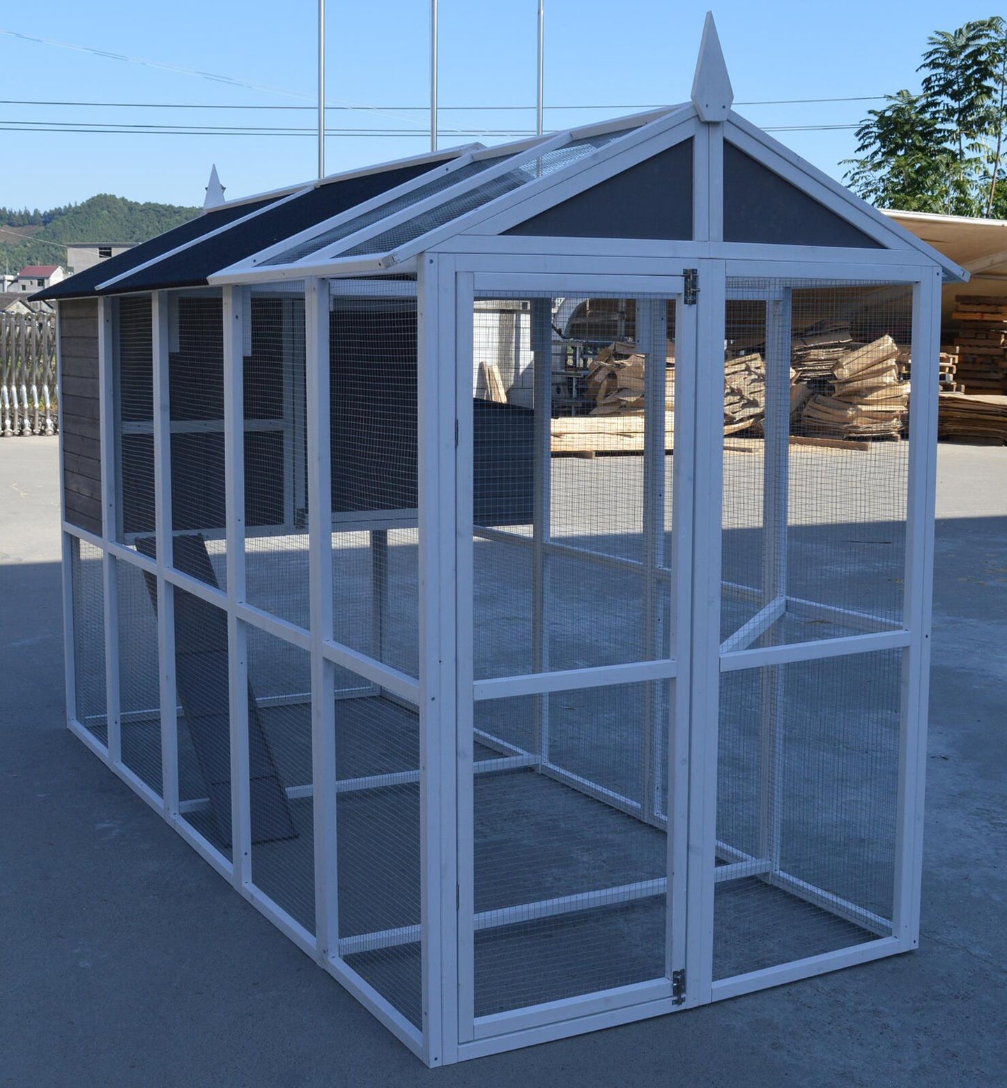 YES4PETS Grey XXL Chicken Coop Rabbit Guinea Pig Hutch Ferret Hen Cat House Pet Care > Coops & Hutches YES4PETS