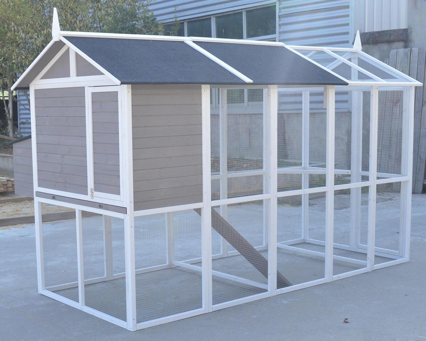 YES4PETS Grey XXL Chicken Coop Rabbit Guinea Pig Hutch Ferret Hen Cat House Pet Care > Coops & Hutches YES4PETS