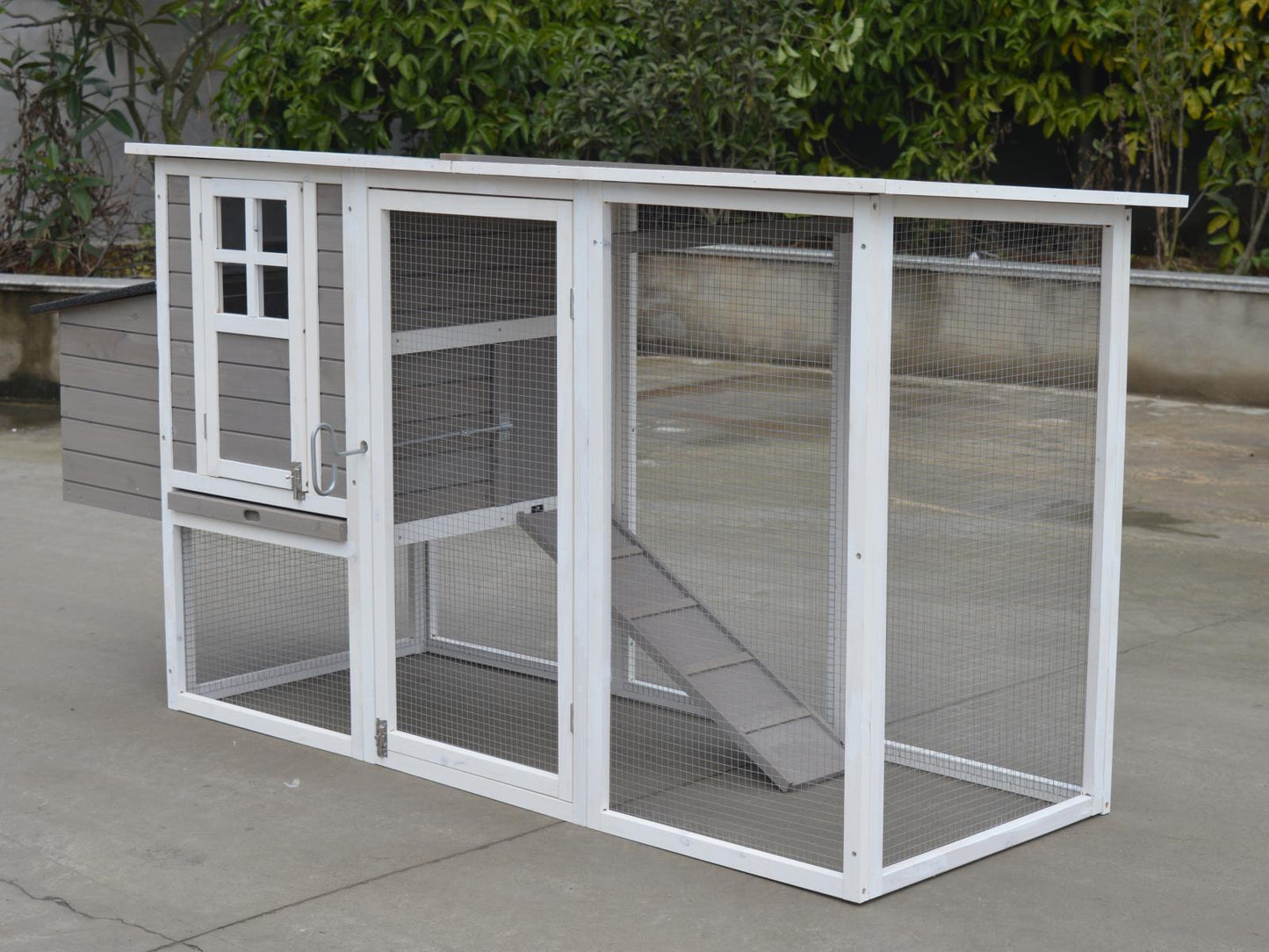 YES4PETS Large Chicken Coop Rabbit Hutch Cat Ferret Cage Hen Chook House Grey Pet Care > Coops & Hutches YES4PETS