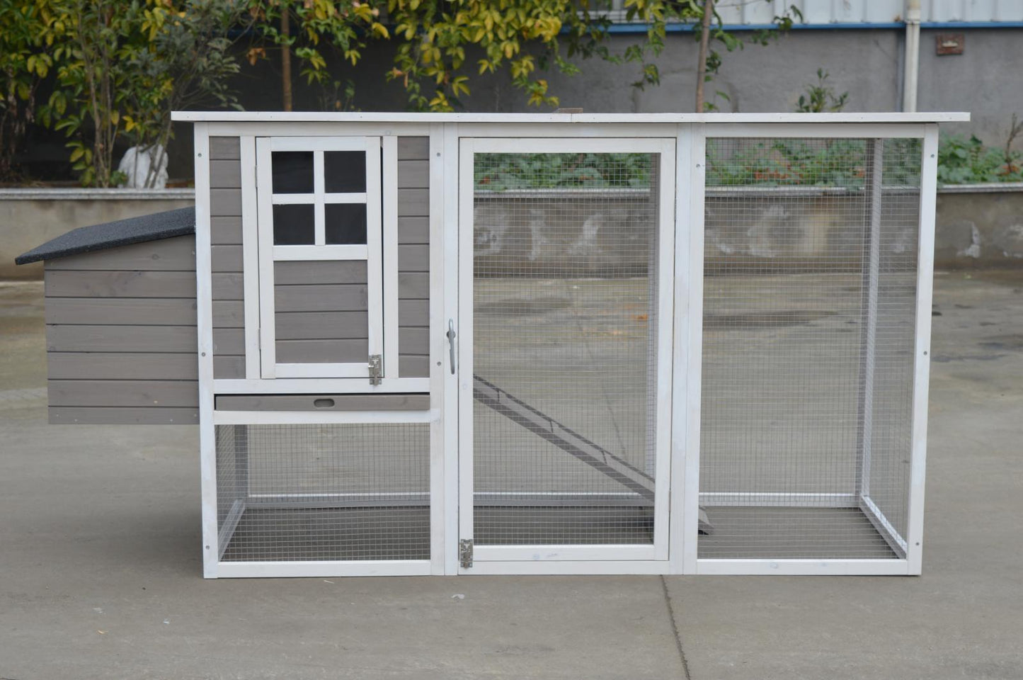 YES4PETS Large Chicken Coop Rabbit Hutch Cat Ferret Cage Hen Chook House Grey Pet Care > Coops & Hutches YES4PETS