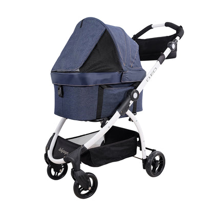 Ibiyaya CLEO Multifunction Pet Stroller & Car Seat Travel System in Blue Jeans pet stroller Ibiyaya