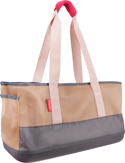 Ibiyaya Light Pet Carrier with Hardshell Base for Dachshunds & Long Pets - Khaki Pet Carrier Ibiyaya