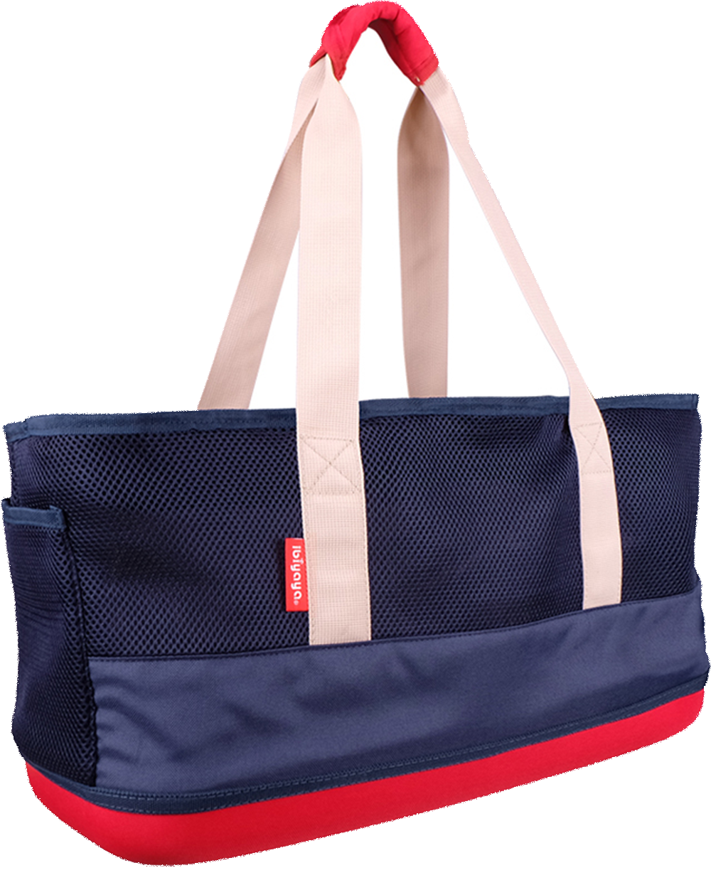Ibiyaya Light Pet Carrier with Hardshell Base for Dachshunds & Long Pets - Khaki Pet Carrier Ibiyaya