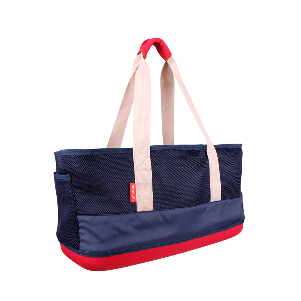 Ibiyaya Light Pet Carrier with Hardshell Base for Dachshunds & Long Pets - Khaki Pet Carrier Ibiyaya