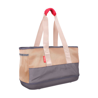 Ibiyaya Light Pet Carrier with Hardshell Base for Dachshunds & Long Pets - Khaki Pet Carrier Ibiyaya Khaki