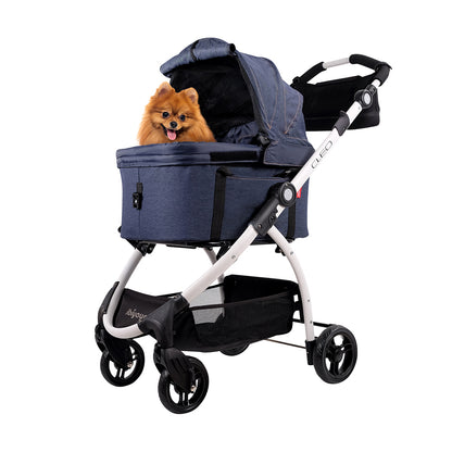 Ibiyaya CLEO Multifunction Pet Stroller & Car Seat Travel System in Blue Jeans pet stroller Ibiyaya