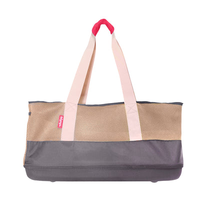 Ibiyaya Light Pet Carrier with Hardshell Base for Dachshunds & Long Pets - Khaki Pet Carrier Ibiyaya