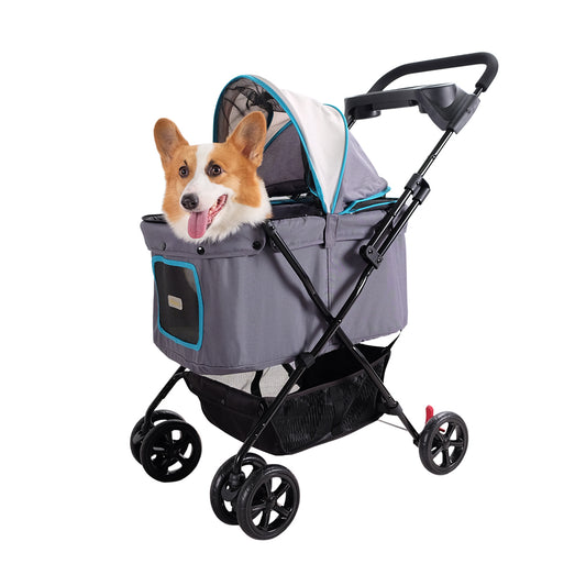 Ibiyaya Easy Strolling Pet Buggy - Simple Gray pet stroller Ibiyaya