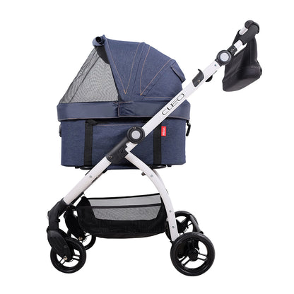 Ibiyaya CLEO Multifunction Pet Stroller & Car Seat Travel System in Blue Jeans pet stroller Ibiyaya