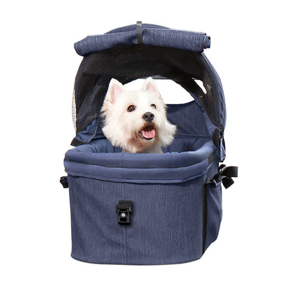 Ibiyaya CLEO Multifunction Pet Stroller & Car Seat Travel System in Blue Jeans pet stroller Ibiyaya