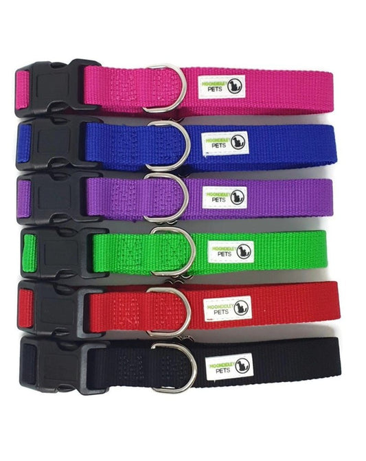 100% Pure Bamboo Fibre Dog Collar Plastic Buckle - Moondidley Pets Large Black Pet Care > Dog Supplies > Dog Apparel Moondidley