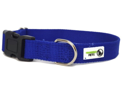 100% Pure Bamboo Fibre Dog Collar Plastic Buckle - Moondidley Pets Large Black Pet Care > Dog Supplies > Dog Apparel Moondidley Navy XS