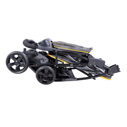 Ibiyaya Cloud 9 Pet Stroller for Cats & Dogs up to 20kg - Mustard Yellow Woofy and Whiskers