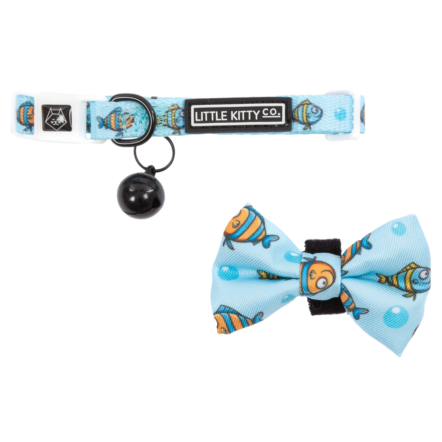 Cat Collar & Bow Tie: Sushi Makes Miso Happy cat collar & Bow Tie Little Kitty Co Fishy