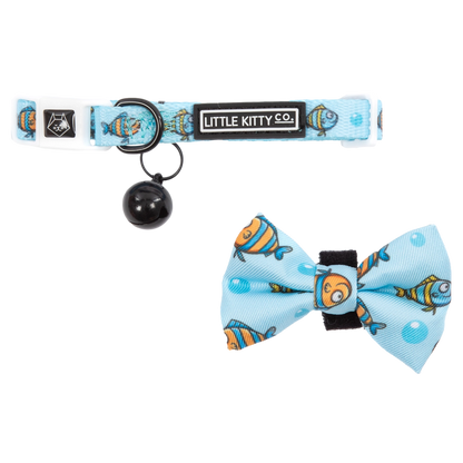 Cat Collar & Bow Tie: Sushi Makes Miso Happy cat collar & Bow Tie Little Kitty Co Fishy