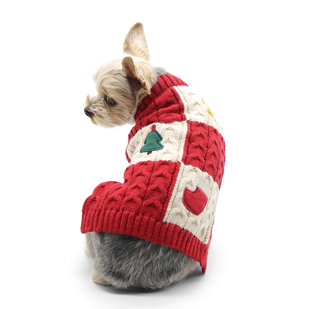 Holiday Appliques Dog Sweater christmas dog sweater dogo