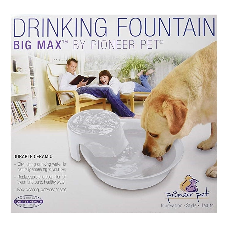 Pioneer Big Max Ceramic Pet Drinking Fountain 3.7 litres - Black