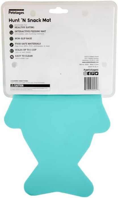 OUTWARD HOUND CAT HUNT N SNACK MAT BLUE slow cat feeder Outward Hound