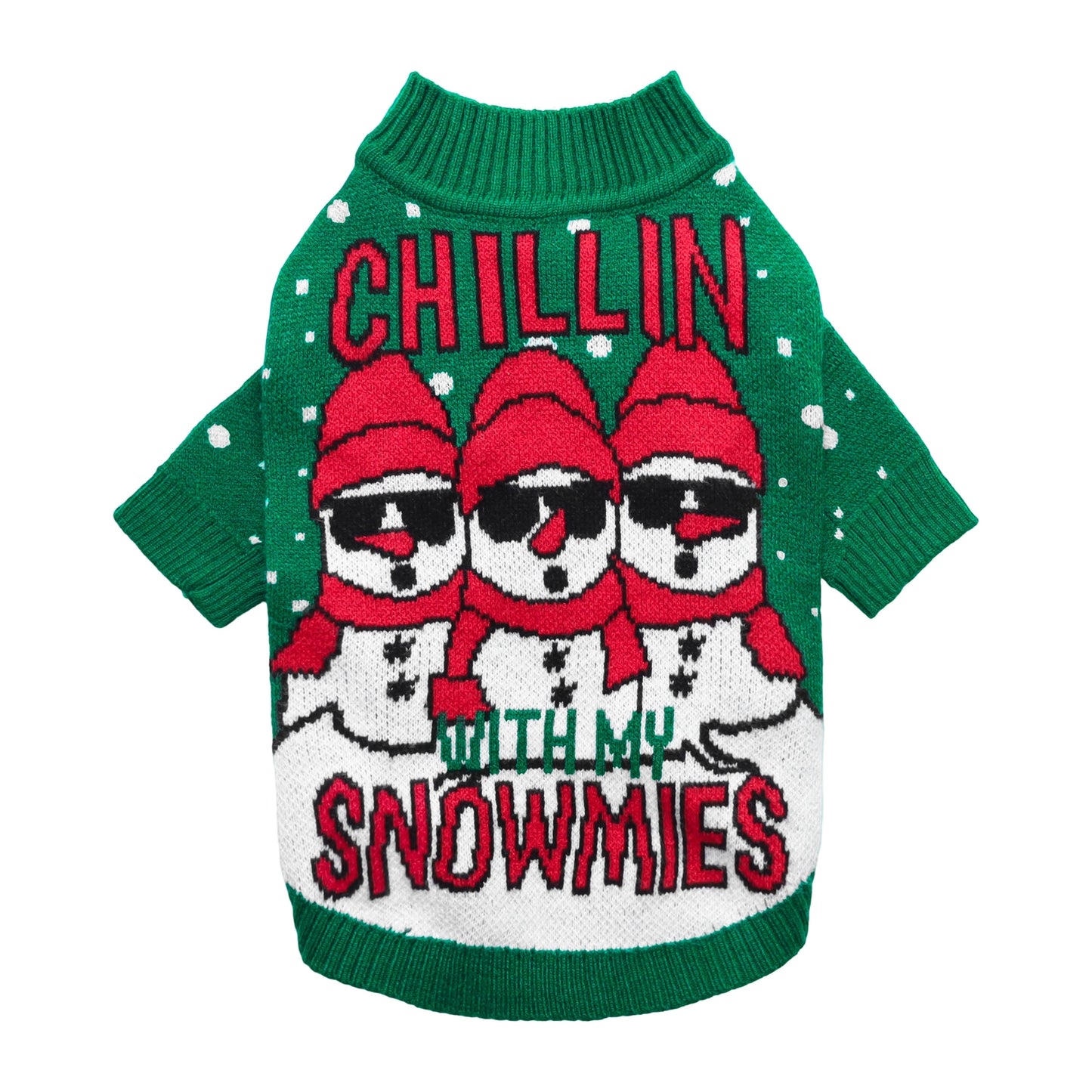 Chillin with My Snowmies Ugly Christmas Sweater christmas dog sweater Fitwarm
